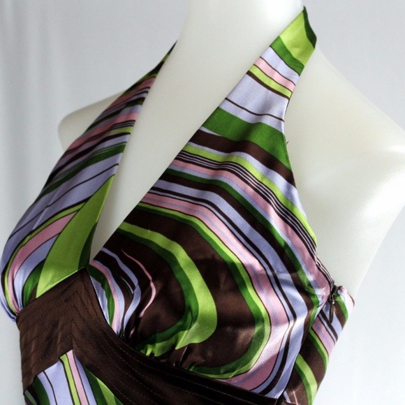 LAUNDRY BY SHELLI SEGAL SILK ABSTRACT DESIGN DRESS - Picture 3 of 9